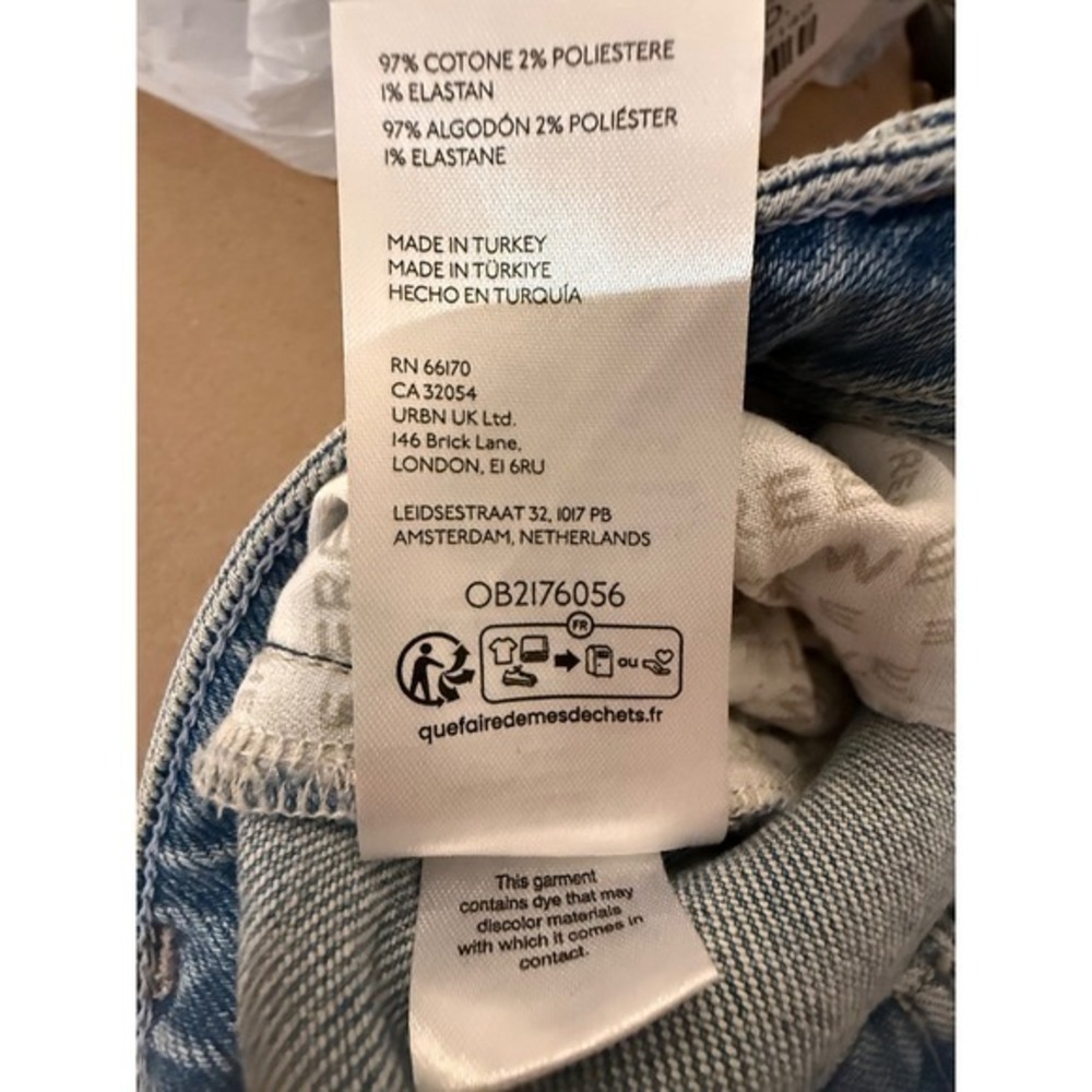 Free People Love Bomb Flare Jeans Light Wash Denim Size 24 NWT - Picture 8 of 9